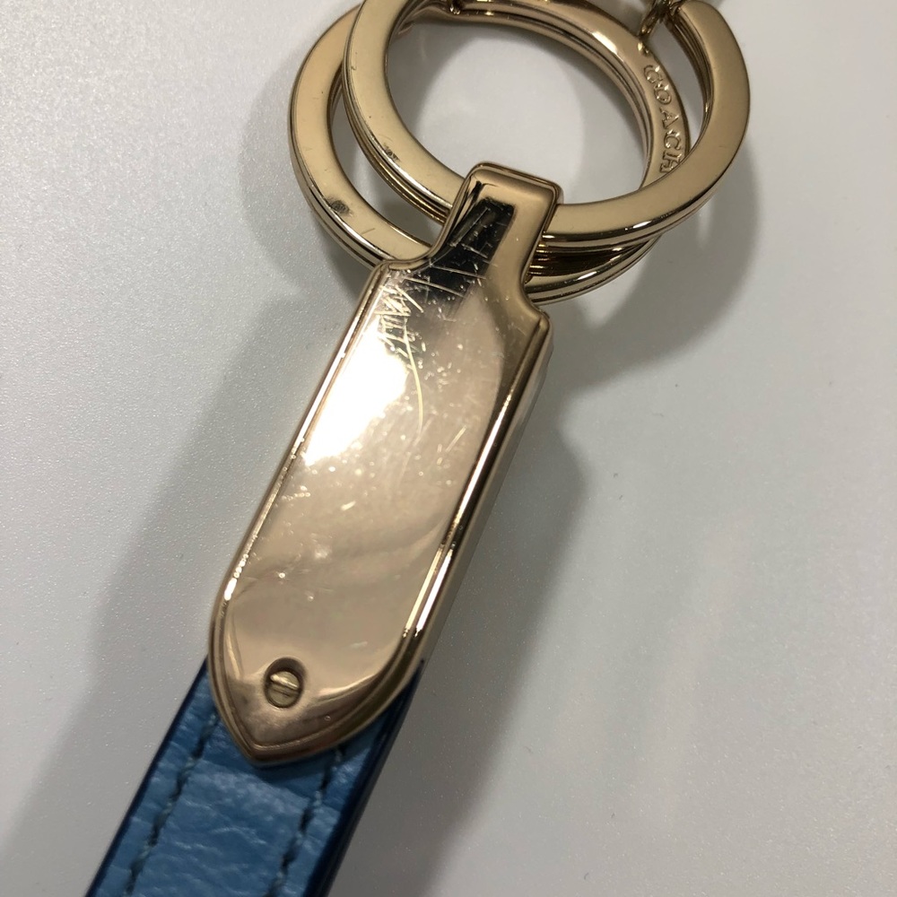 🎁 Coach Blue Leather Double Valet Keychain NWOT - Picture 4 of 6